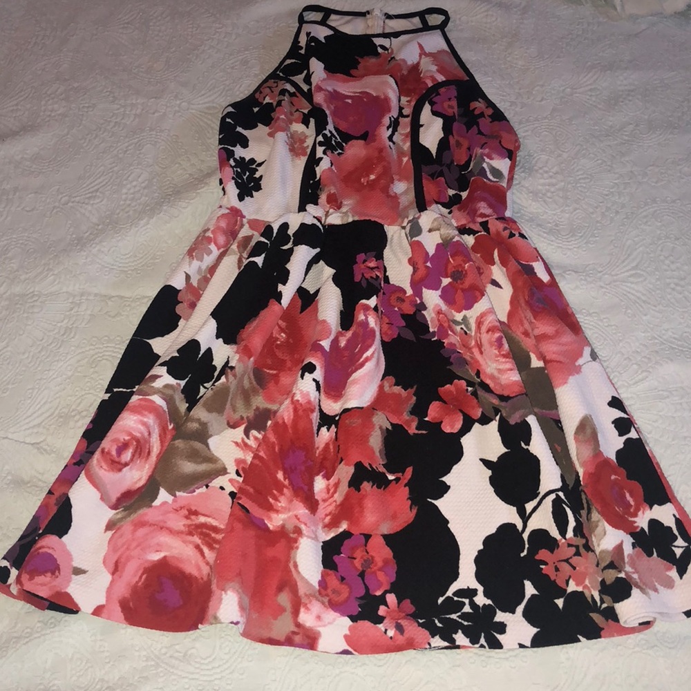 Floral fir and flare dress